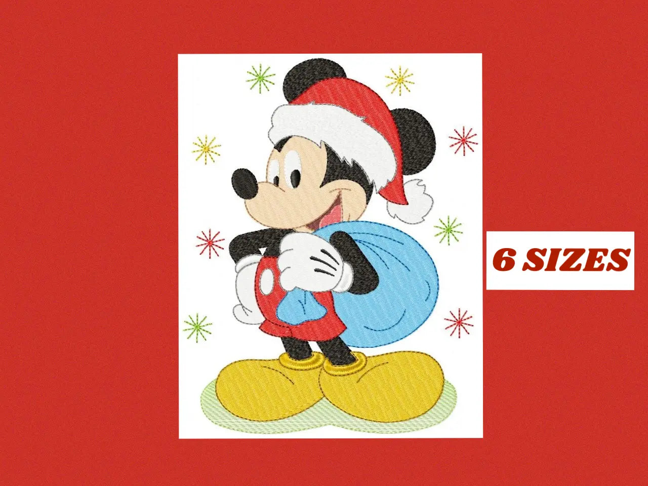 Mickey Santa Claus embroidery design machine embroidery pattern Marcia Embroidery