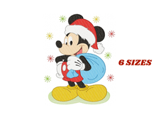 Cargar imagen en el visor de la galería, Mickey Santa Claus embroidery design machine embroidery pattern
