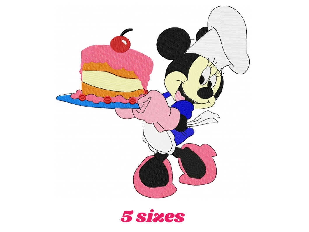 Baking Cooking Minnie embroidery design machine embroidery pattern