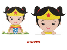 Laden Sie das Bild in den Galerie-Viewer, Wonder Woman embroidery design machine embroidery pattern
