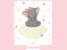 Cargar imagen en el visor de la galería, Elephant embroidery design machine embroidery pattern
