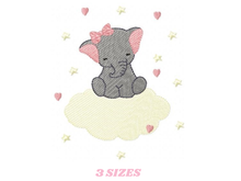 Load image into Gallery viewer, Elephant embroidery design machine embroidery pattern
