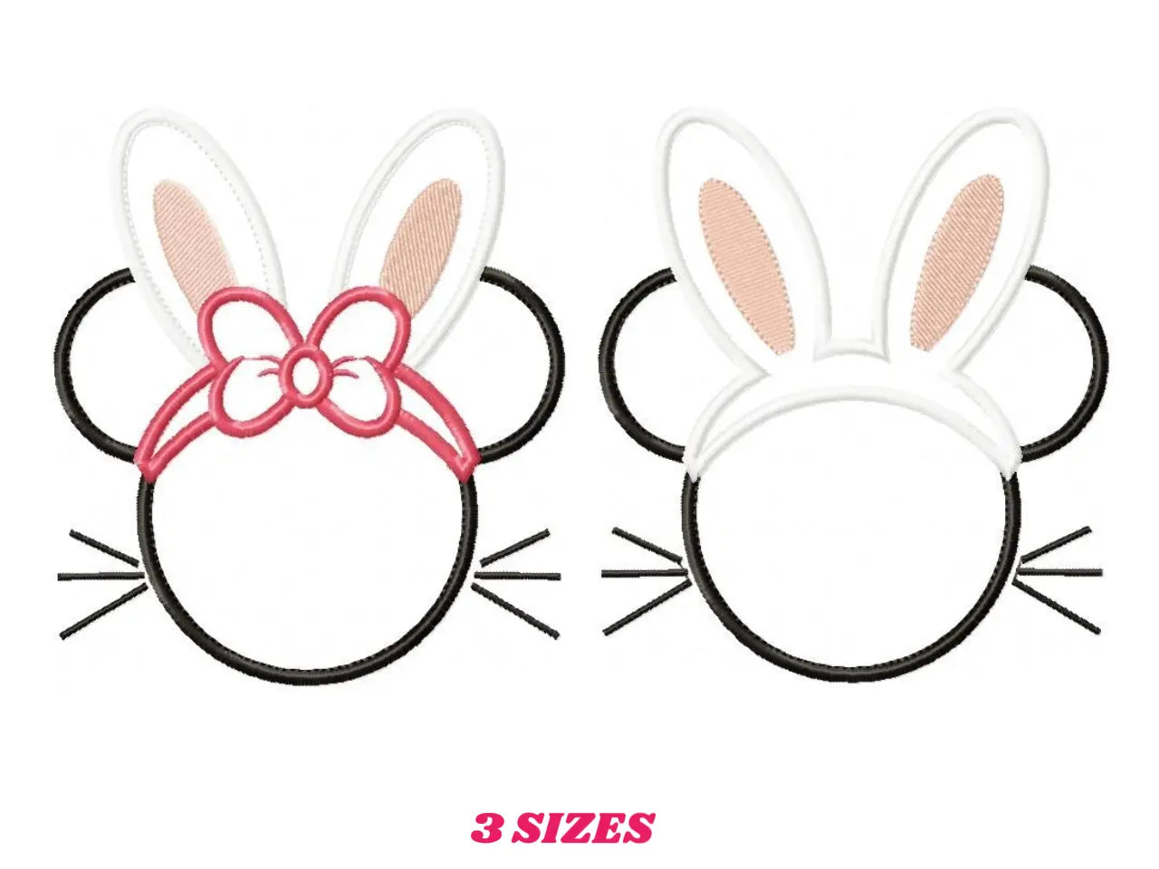 Minnie embroidery designs - Mickey embroidery design machine embroidery pattern - Minnie Bunny ears girl embroidery file - easter applique Marcia Embroidery