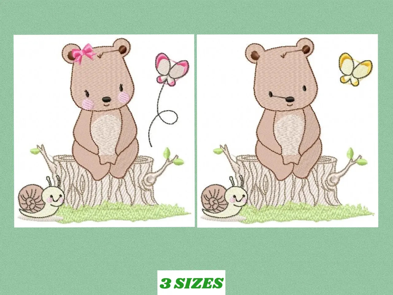Bear embroidery design machine embroidery pattern Marcia Embroidery
