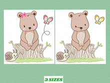 Cargar imagen en el visor de la galería, Bear embroidery design machine embroidery pattern
