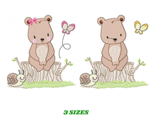 Cargar imagen en el visor de la galería, Bear embroidery design machine embroidery pattern
