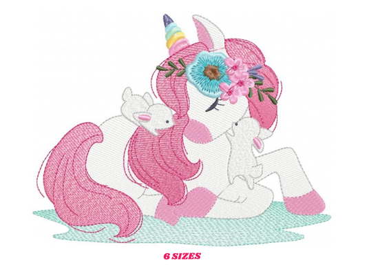 Unicorn embroidery designs - Baby girl embroidery design machine embroidery pattern - Unicorns embroidery file - newborn embroidery nursery
