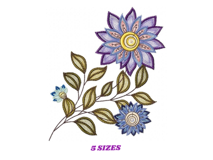 Flowers embroidery designs - Rippled Flower embroidery design machine embroidery pattern - Daisies embroidery file - Daisy embroidery pes