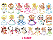 Cargar imagen en el visor de la galería, Disney Princess embroidery design machine embroidery pattern - Alice, Ariel, Belle, Cinderella, Elza, Anna, Jasmine, Merida
