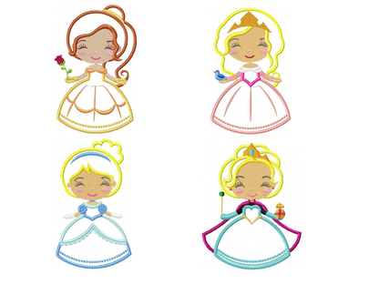 Disney Princess machine embroidery design