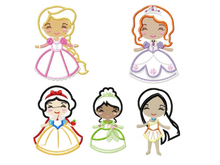 Carica l&#39;immagine nel visualizzatore di Gallery, Disney Princess embroidery design machine embroidery pattern - Alice, Ariel, Belle, Cinderella, Elza, Anna, Jasmine, Merida
