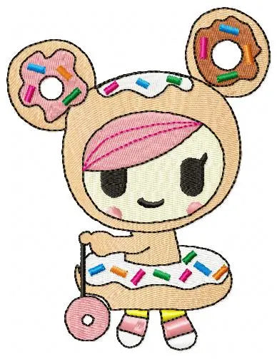 Donutella - Tokidoki embroidery design machine embroidery pattern Marcia Embroidery