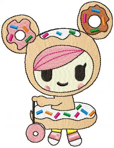 Donutella - Tokidoki embroidery design machine embroidery pattern Marcia Embroidery