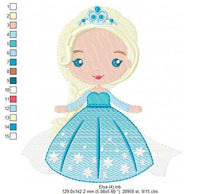 Laden Sie das Bild in den Galerie-Viewer, Elsa embroidery design machine embroidery pattern - Disney Princess
