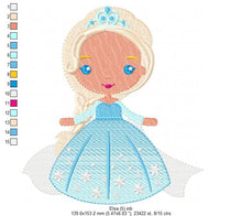 Load image into Gallery viewer, Elsa embroidery design machine embroidery pattern - Disney Princess
