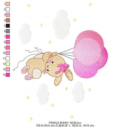 Bunny - Rabbit embroidery design machine embroidery pattern Marcia Embroidery
