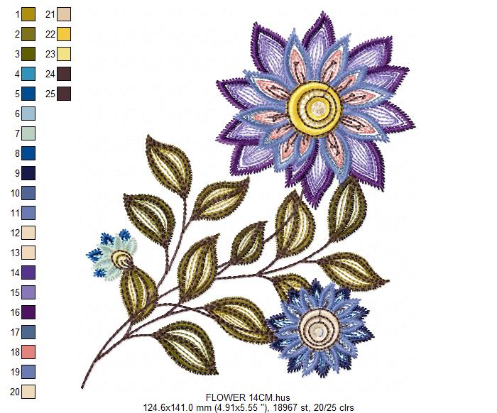 Flowers embroidery designs - Rippled Flower embroidery design machine embroidery pattern - Daisies embroidery file - Daisy embroidery pes