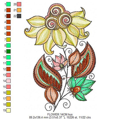 Flowers embroidery designs - Rippled Flower embroidery design machine embroidery pattern - Lily embroidery file - floral embroidery Lillies