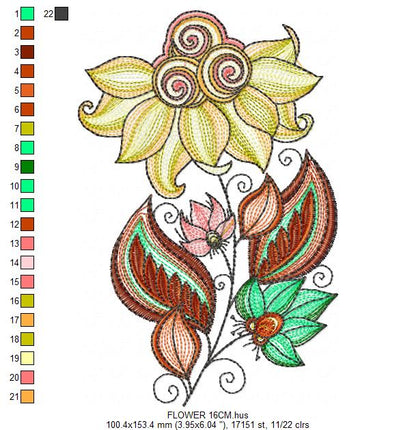 Flowers embroidery designs - Rippled Flower embroidery design machine embroidery pattern - Lily embroidery file - floral embroidery Lillies