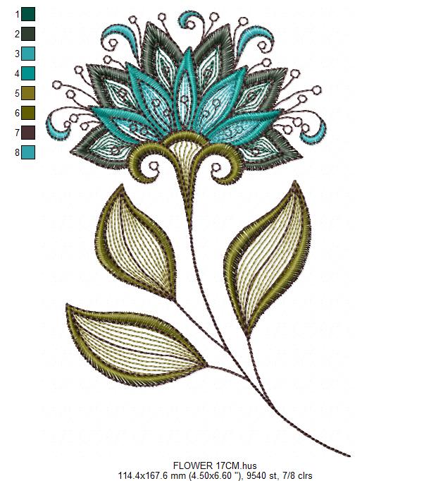 Flowers embroidery designs - Rippled Flower embroidery design machine embroidery pattern - Lily embroidery file - floral embroidery Lillies