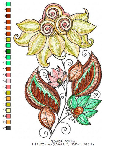 Flowers embroidery designs - Rippled Flower embroidery design machine embroidery pattern - Lily embroidery file - floral embroidery Lillies