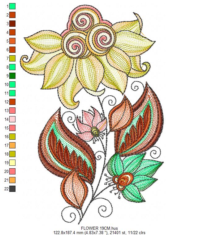 Flowers embroidery designs - Rippled Flower embroidery design machine embroidery pattern - Lily embroidery file - floral embroidery Lillies