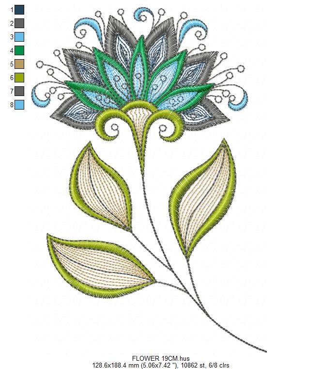 Flowers embroidery designs - Rippled Flower embroidery design machine embroidery pattern - Lily embroidery file - floral embroidery Lillies