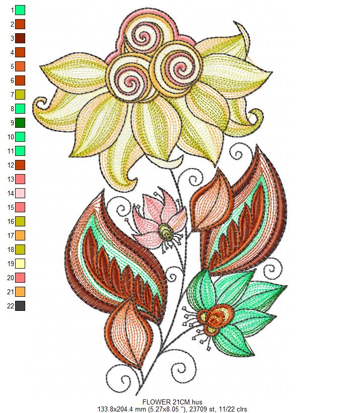Flowers embroidery designs - Rippled Flower embroidery design machine embroidery pattern - Lily embroidery file - floral embroidery Lillies
