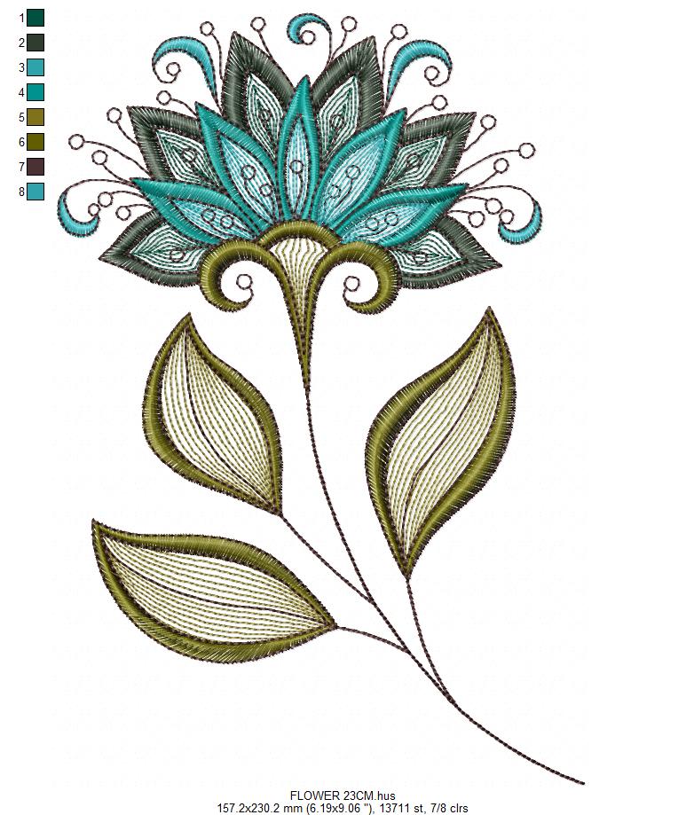 Flowers embroidery designs - Rippled Flower embroidery design machine embroidery pattern - Lily embroidery file - floral embroidery Lillies