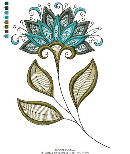 Flowers embroidery designs - Rippled Flower embroidery design machine embroidery pattern - Lily embroidery file - floral embroidery Lillies