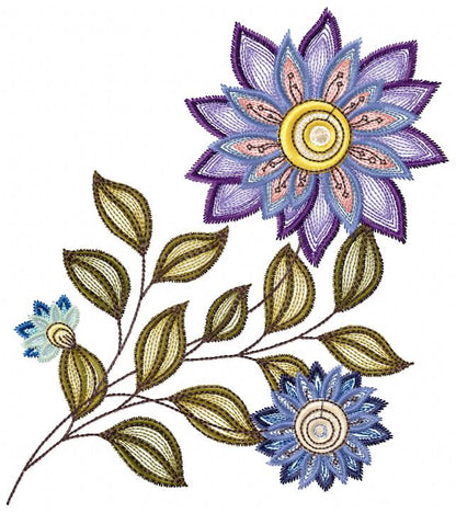Flowers embroidery designs - Rippled Flower embroidery design machine embroidery pattern - Daisies embroidery file - Daisy embroidery pes