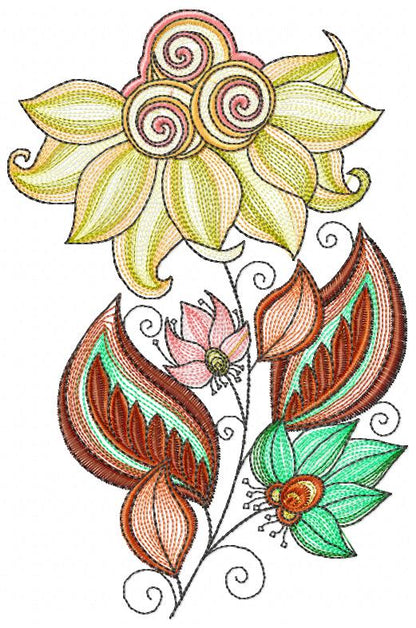 Flowers embroidery designs - Rippled Flower embroidery design machine embroidery pattern - Lily embroidery file - floral embroidery Lillies