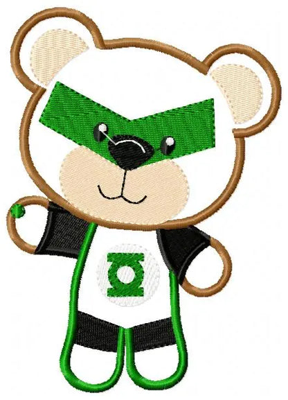 Hero Bear embroidery design machine embroidery pattern - Superman, Captain America, Spiderman, Batman, Green Lantern, Thor,  Flash,  Marvel Marcia Embroidery