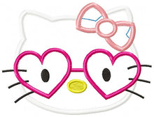 Carica l&#39;immagine nel visualizzatore di Gallery, Hello Kitty with glasses - embroidery design machine embroidery pattern
