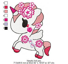 Carica l&#39;immagine nel visualizzatore di Gallery, Hanako Unicorn - Tokidoki embroidery design machine embroidery pattern
