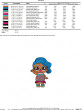 Cargar imagen en el visor de la galería, LOL Dolls embroidery design machine embroidery pattern
