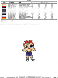 LOL Dolls embroidery design machine embroidery pattern