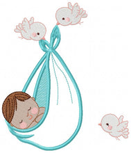 Cargar imagen en el visor de la galería, Birds with babies embroidery design machine embroidery pattern
