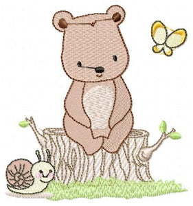 Bear embroidery design machine embroidery pattern