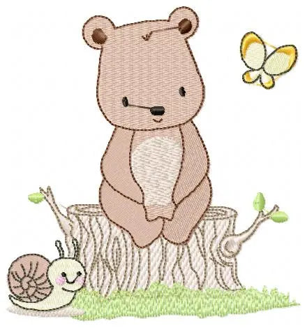 Bear embroidery design machine embroidery pattern Marcia Embroidery