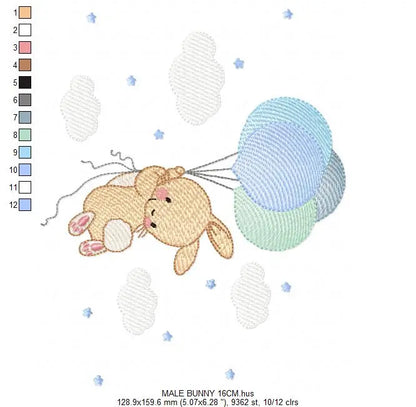 Bunny - Rabbit embroidery design machine embroidery pattern Marcia Embroidery