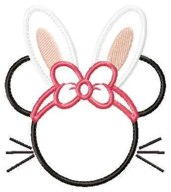 Minnie embroidery designs - Mickey embroidery design machine embroidery pattern - Minnie Bunny ears girl embroidery file - easter applique Marcia Embroidery
