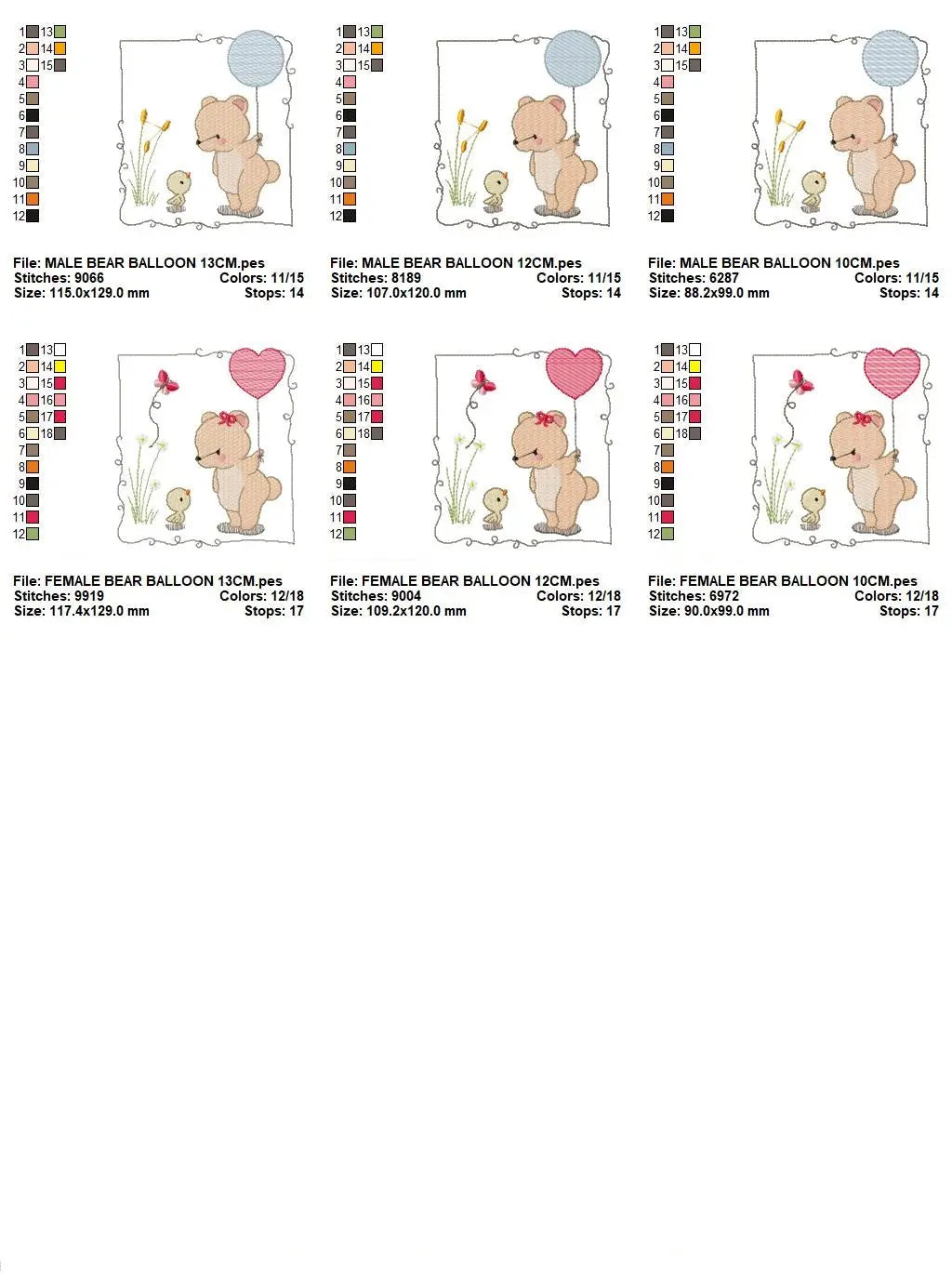 Bear embroidery designs Teddy embroidery design machine embroidery pattern girl embroidery file baby embroidery bear with birds and balloon Marcia Embroidery
