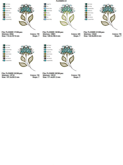 Flowers embroidery designs - Rippled Flower embroidery design machine embroidery pattern - Lily embroidery file - floral embroidery Lillies