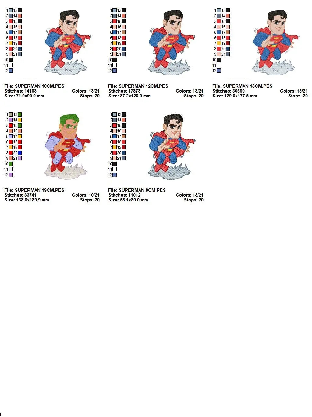Superman embroidery design machine embroidery pattern Marcia Embroidery