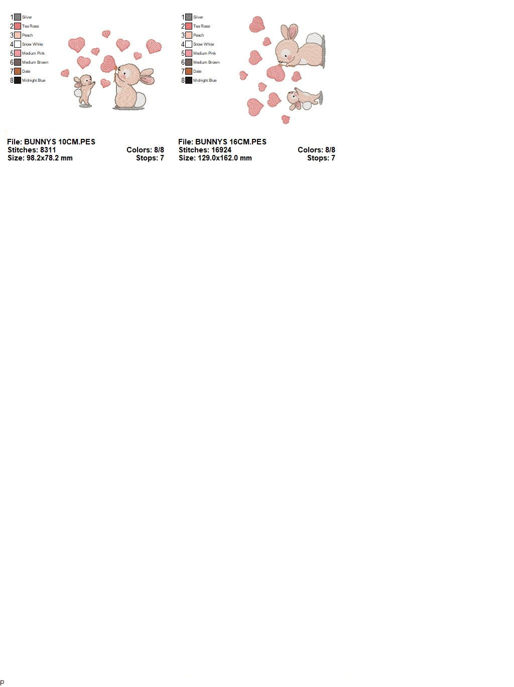 Bunny embroidery design - Rabbit embroidery designs machine embroidery pattern - baby girl embroidery file - kid rabbit with hearts balloons