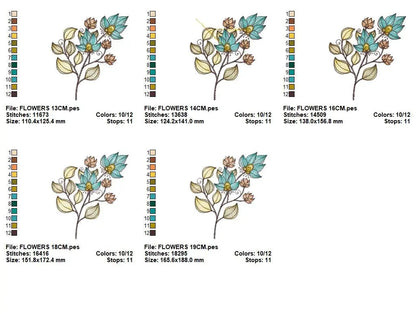 Flowers embroidery designs - Rippled Flower embroidery design machine embroidery pattern - Lily embroidery file - floral embroidery Lillies Marcia Embroidery