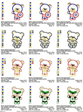 Cargar imagen en el visor de la galería, Hero Bear embroidery design machine embroidery pattern - Superman, Captain America, Spiderman, Batman, Green Lantern, Thor,  Flash,  Marvel
