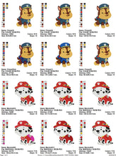 Cargar imagen en el visor de la galería, Paw Patrol embroidery designs - Baby boy embroidery design machine embroidery pattern - Zuma Chase Rubble Skye Marshall Ryder Rocky
