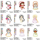 Carica l&#39;immagine nel visualizzatore di Gallery, Disney Princess embroidery design machine embroidery pattern - Alice, Ariel, Belle, Cinderella, Elza, Anna, Jasmine, Merida
